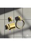 Gold Towel Holder Gold Toilet Paper Holder Gold Robe Holder Complete Set Brass Material Modern Design