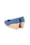 Real Handmade Straw Linen Espadrille Wedge Heel Handmade - 3