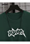 Aura Printed Cotton Unisex Green Forest T-Shirt-Black Shorts Set - 4