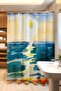 Bathroom Curtain, Yakamoz Patterned Shower Curtain, Bathtub Curtain 175X200Cm - 2