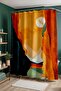 Bathroom Curtain, Red Sunset Patterned Shower Curtain, Bathtub Curtain 175X200Cm - 2