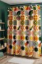 Bathroom Curtain, Bohemian Exotic Fruits Patterned Shower Curtain, Bathtub Curtain 175X200Cm - 3