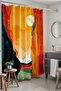 Bathroom Curtain, Red Sunset Patterned Shower Curtain, Bathtub Curtain 175X200Cm - 3