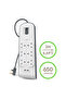 6 Way 2 Meter Surge Protection Strip with x 2.4 Ampere USB Charging - 2