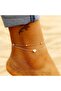 Stylish Double Heart Model Anklet - Eye-Catching and Durable