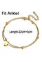 Stylish Double Heart Model Anklet - Eye-Catching and Durable - 2