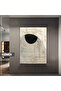 Amazing | 02 Gray-Cream Color Abstract Boho Model | Framed Tempered Glass Table Single Vertical