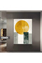 Amazing | Yellow-Green Modern Bohem Model | Framed Tempered Glass Table Single Vertical