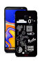 غطاء حماية لهاتف Samsung Galaxy J4 Core مطبوع عليه Game Over Pew Pew