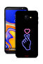 غطاء حماية لهاتف Samsung Galaxy J4 Core بتصميم قلب مزخرف