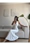 Neck Tie Maxi Dress - White - 5