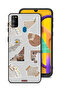 Samsung Galaxy M30s Protective Case Cover Pieces Of Paper Stickers
