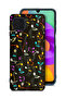 Samsung Galaxy M22 Protective Case Cover Music Fabric Pattern
