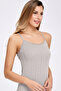 Women's Gray Thin Strap Jacquard Colorful Undershirt T-Shirt Vr.L20.23.123.Y01