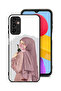 Samsung Galaxy M13 Protective Case Cover Holding Roses Girl Art