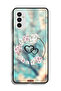 Samsung Galaxy M52 5G Protective Case Cover Hearts In Ring Art - 2