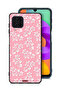 Samsung Galaxy M22 Protective Case Cover Flowers Background Pattern