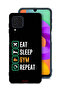 Samsung Galaxy M32 4G Protective Case Cover Eat Sleep Gym Repeat