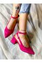Dubai Fuchia Suede 5 cm Heel Sandals - 4