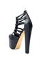 Kindep High Heels (18 cm) Platform (7 cm) Women's Shoes Black - 5