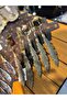 Esterhomedecor 5-Piece Feather Model Metal Serving Spoon Antique Gold