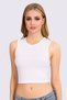 Women's Sleeveless Wide Collar Crop Color T-Shirt Vr.L23.17.317.Y01 - 2