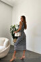 Women's Raschel Pattern Sleeveless Knee Length Dress - 5