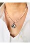 Crystal Quartz Natural Stone Animal Figured Necklace 45 cm - 3