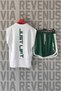 Just Lift Back Printed Zero Sleeve Sports Tshirt and Green Shorts Sports Set