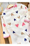 Heart Printed 100% Cotton 3-Piece Jumpsuit Set - 3