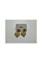 Beige Row Hearted Hanging Earrings - 3