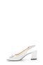 Tugerdi White Genuine Leather Belted White Thick Sole Quality Heeled Women's Shoes Tg092152612 - 3