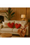 Teddy Heart Pillow Plush Heart Pillow Red Heart Pillow Children's Pillow Small Size - 2