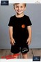 Children's Unisex “Basketball Orange Ball“ Custom Printed Crew Neck T-Shirt - Shorts Set - 2
