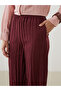Elastic Waist Textured Women's Trousers - 3