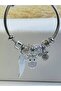 Steel Silver Plated Purple Owl Charm Style Bracelet - 2