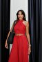 Red Sims Halter Neck Linen Suit - 2