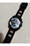 Steel Case Men's Wristwatch... Black Silicone Band... Black Color Case - Navy Blue Dial - 2