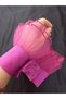 Siona Pleated Tulle Removable Cuff Fuchsia - 5