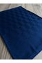 Jacquard Shawl Oo Patterned Silky Shawl Navy Blue - 2