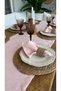 Pearl Velvet Textured Seamless Powder Pink Napkin 6 Pieces Fabric