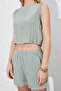 Women's Çağla Sleeveless Blouse and Shorts Set - 6