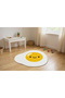 North Collection Cute Omelette Woven Base Asymmetric Decorative Carpet Kuzey69
