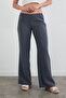 Elastic Waist Low Waist Modal Palazzo Trousers - 3