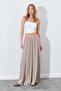 Women's Mink Elastic Waist Wide Leg Wrinkle Pants - 2