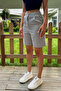 Women's Linen Blend Comfortable Flowing Striped Shorts - 2
