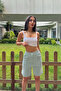 Women's Linen Blend Comfortable Flowing Striped Shorts - 5