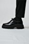 Morgan Model Genuine Leather Handmade Men's Black Casual Shoes - 2