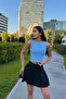 Women's Lycra Zero Sleeve Crop Tank Top - 6