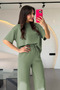 Women's Trend Model Unprinted Top and Bottom Set - 2
